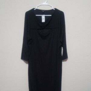 Lane Bryant Elegant Black Long Sleeve Dress